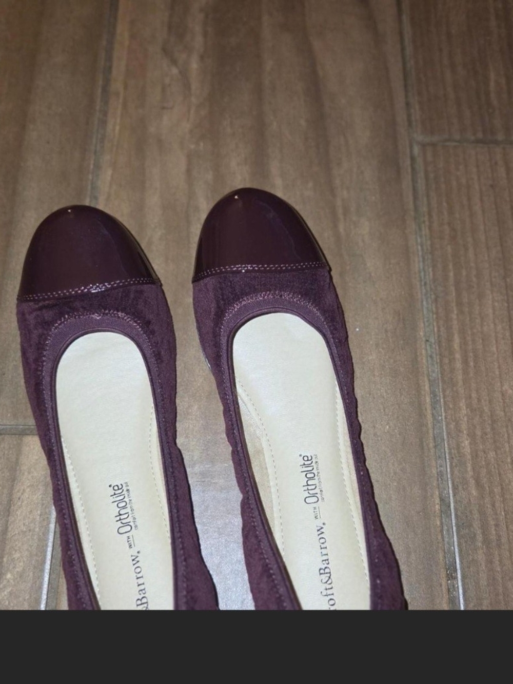 croft & barrow Plum Ballet Flats with Glossy Cap Toe